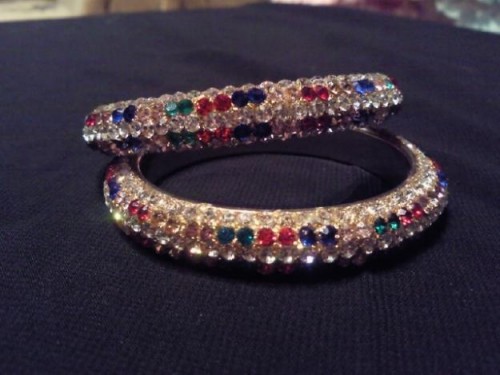 Multicolor Gems embeded Bangles