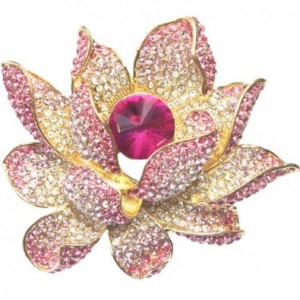 Pink Lotus dream crystal brooch
