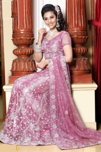 Thulian light pink Saree