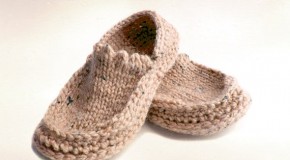 Handmade Knit Crochet Slippers
