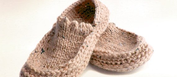 Handmade Knit Crochet Slippers