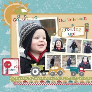 stamps and photo scrapbook