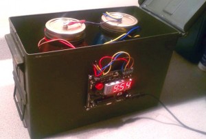 Defusable Clock bolted to 50 Caliber Ammunition Case