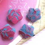 Floral Flower Shape Handmade Buttons