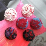 Floral Lace Handmade Fabric Cloth Buttons
