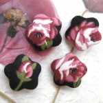 Handcrafted Flower Shape Fabric Buttons