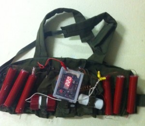 Suicide Bomber Vest Defusable Time Bomb Alarm Clock