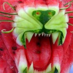 Carved Watermelon Lion