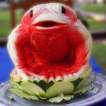 Carved Watermelon Snake