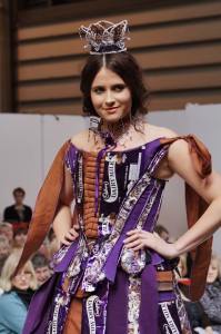 Model Catwalk Wearing Hand Woven