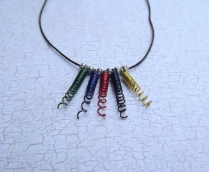 Stretched Colored Coils - Olympic Necklace