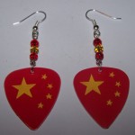 Support and Wear China Team Flag Earrings