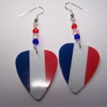 Support and Wear French Team Flag Earrings