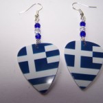 Support and Wear Greece Team Flag Earrings