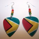 Support and Wear Guyana Team Flag Earrings
