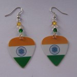 Support and Wear Indian Team Flag Earrings
