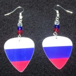 Support and Wear Russian Federation Team Flag Earrings