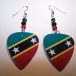 Support and Wear Saint Kitts Team Flag Earrings
