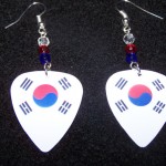 Support and Wear South Korean Team Flag Earrings