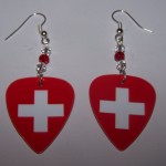 Support and Wear Switzerland Team Flag Earrings
