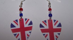 Support your team by wearing handmade flag earrings