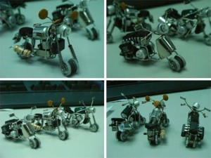 Handcrafted Tiny Motorbike Models - Transistor and Circuit Motorbike Models