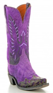 Womens Lucchese Goat Boots Purple