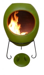 Ellipse Mexican Chiminea Spring Green