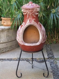 Four Elements Clay Chiminea Fire Small