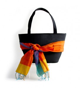 Handbag styled with a Scarf