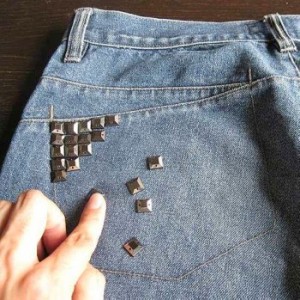 Metalic Studs on Jeans