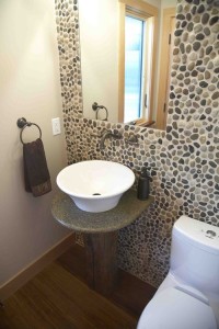 River Rock Wall - Creative Bathroom Decorations