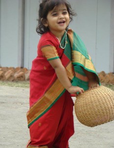 Indian Baby in Saree