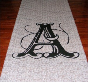 Wedding Aisle Runner Custom Font Prints