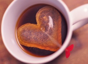 Heart Shaped Tea Bag in Cup