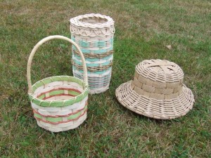 Woven Hat and Baskets