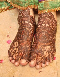 Arabic Feet Mehndi Design for Wedding