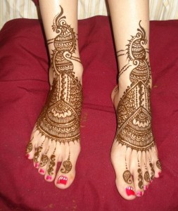 Bridal Feet Henna Designs