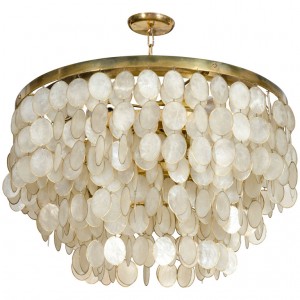 Beautiful White Capiz Chandelier