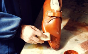 Brushing Leather Shoes