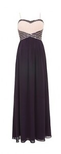 Dark Purple Embellished Contrast Maxi