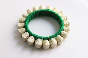 White Beads Bangles - Designer Handmade Bangles