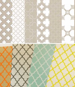 Different Quatrefoil Designs  and Color Combinations