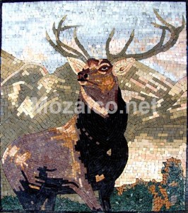 Reindeer Handmade Mosaic