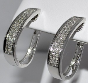 Diamond Hoop Earrings