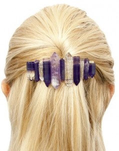 Crystal and Quartz Barrette