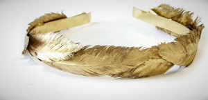 Golden Feather Headband