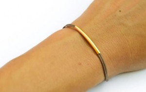 Gold Tube Bracelet Stacks