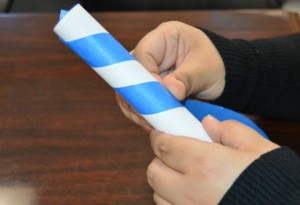 Wrap PVC Pipe using Painters Tape