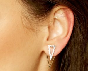 Geo Rhinestone Ear Jackets